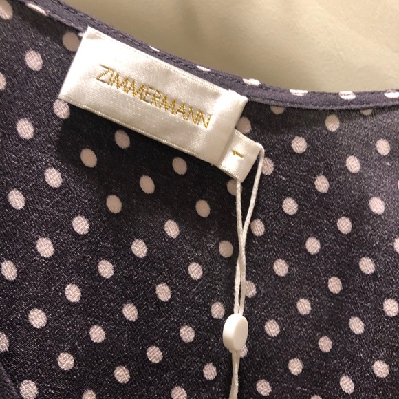 Zimmermann polka dot crepe blouse, sz 1 - Picture 9 of 9